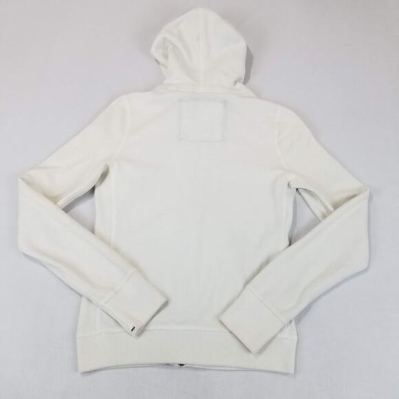 Y2K A&F Spell Out Zip Hoodie Medium White Vintage Campus Style - Picture 3 of 14
